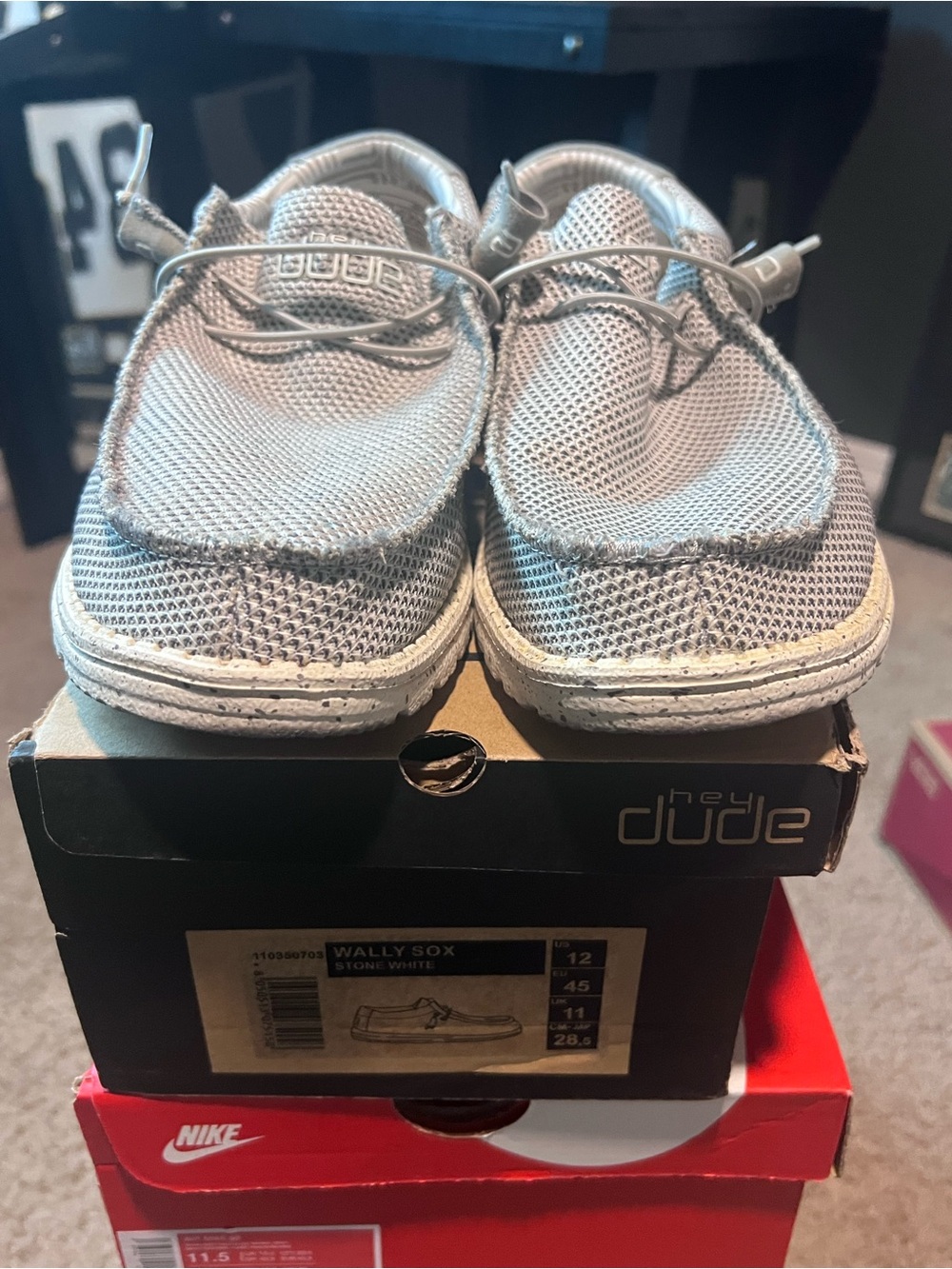 Hey Dude Men’s Wally Sox / Stone White - Picture 4 of 4
